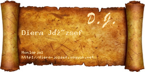 Diera József névjegykártya